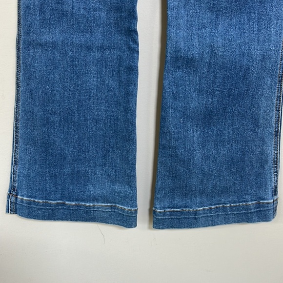 Veronica Beard Carson Ankle Flare Jean Tide Down High Rise Italian Denim Sz 25 - Picture 9 of 13
